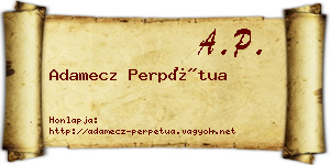 Adamecz Perpétua névjegykártya